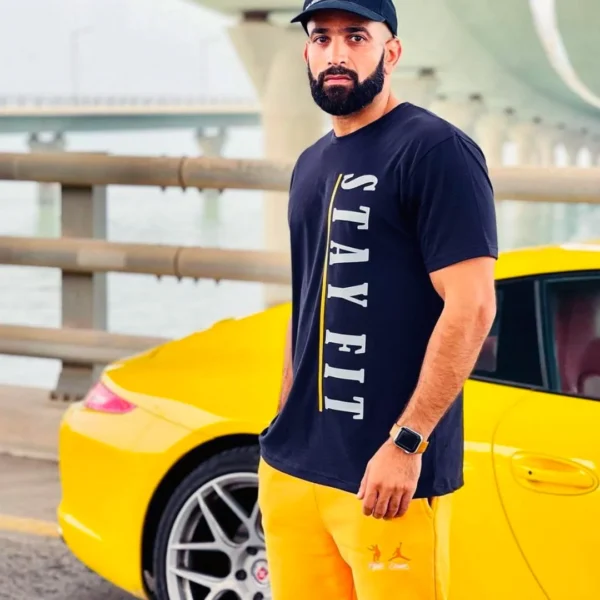 تيشيرت STAYFIT تخطيط طولي