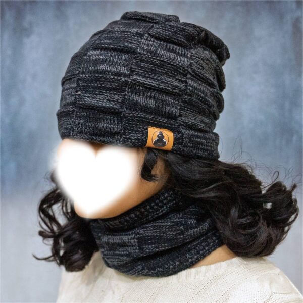 قبعة شتوية - قطعتين